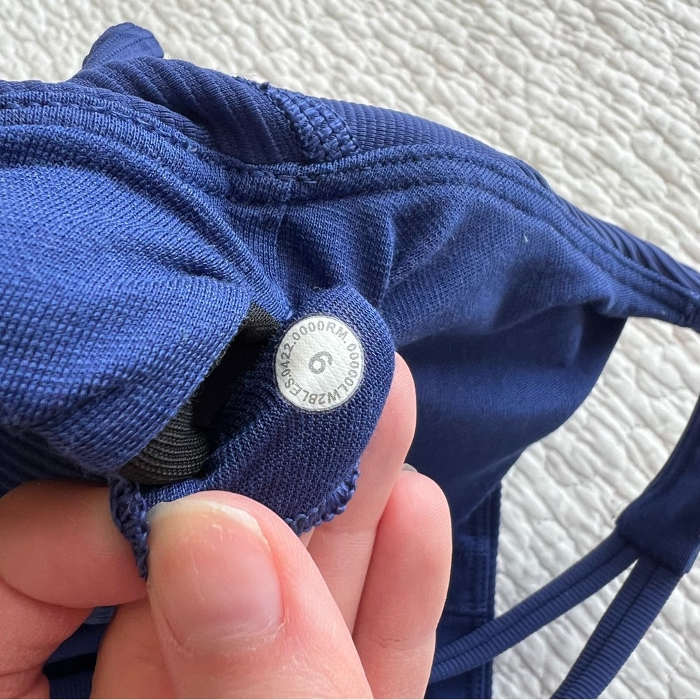 Lululemon Energy Bra Long Line Ribbed Regatta Blue 6 - Picture 9 of 9